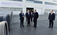 Azerbaijani President attended the opening of a concrete plant in Sumgayit