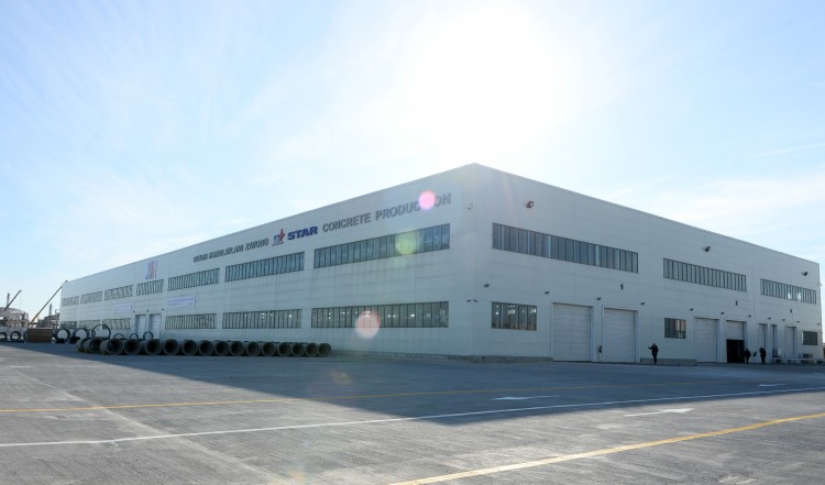 Azerbaijani President attended the opening of a concrete plant in Sumgayit