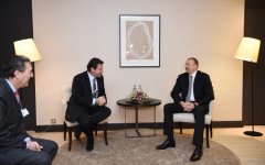 Azerbaijani president meets with CEO of Airbus Group International in Davos (PHOTO)