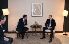 Azerbaijani president meets with CEO of Airbus Group International in Davos (PHOTO)