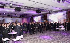 Azerbaijani president attends presentation of Baku-2015 First European Games in Davos (PHOTO)