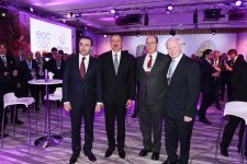 Azerbaijani president attends presentation of Baku-2015 First European Games in Davos (PHOTO)