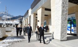 Azerbaijani president and his spouse visit Shahdag tourism complex (PHOTO)