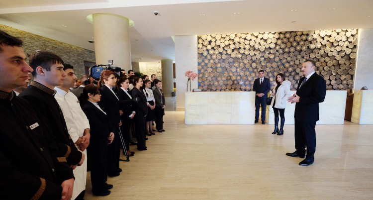 Azerbaijani president and his spouse visit Shahdag tourism complex (PHOTO)