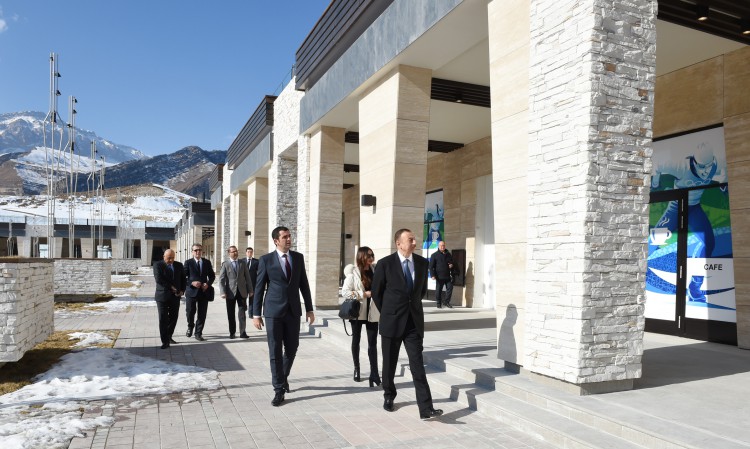 Azerbaijani president and his spouse visit Shahdag tourism complex (PHOTO)