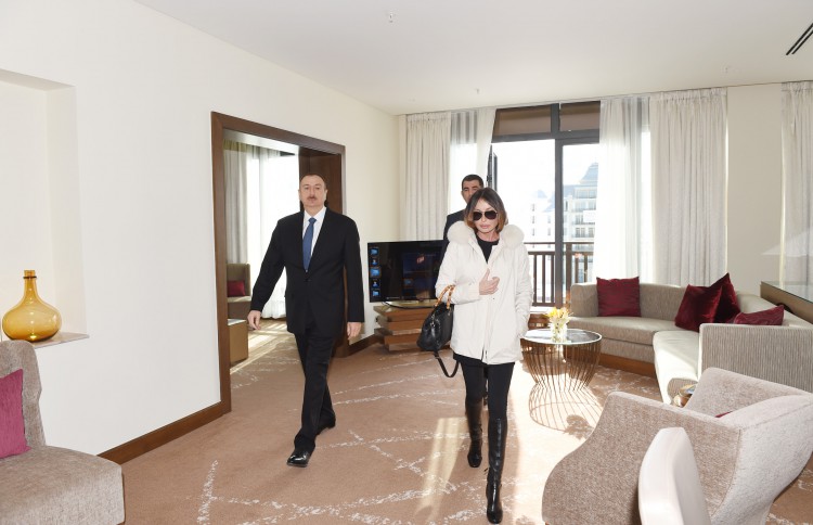 Azerbaijani president and his spouse visit Shahdag tourism complex (PHOTO)