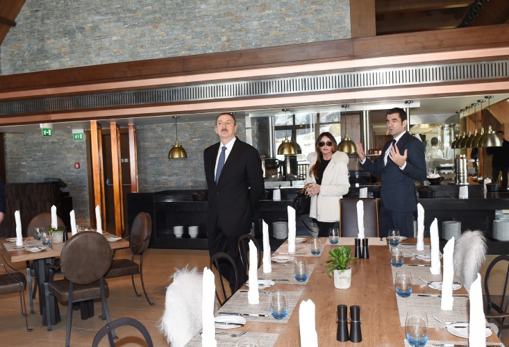 Azerbaijani president and his spouse visit Shahdag tourism complex (PHOTO)