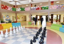 President Ilham Aliyev attends opening of kindergarten, construction of which was initiated by Heydar Aliyev Foundation in Mingachevir