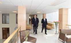 President Ilham Aliyev reviews reconstruction work at Mingachevir City Central Hospital