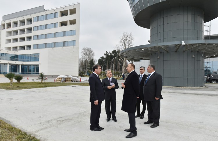 President Ilham Aliyev visits Kur Olympic Training and Sports Center in Mingachevir