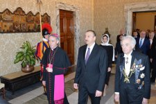 President Ilham Aliyev and his spouse met Pope Francis (PHOTO)