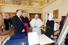 President Ilham Aliyev and his spouse met Pope Francis (PHOTO)
