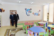 President Ilham Aliyev reviews newly-built residential complex for IDP families in Barda