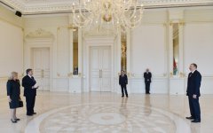 Azerbaijani president receives credentials from ambassadors of several countries (PHOTO)