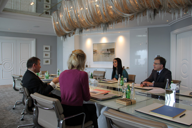 Heydar Aliyev Foundation vice-president meets with representatives of International Climbing and Mountaineering Federation (PHOTO)