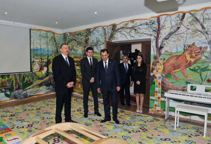 President Ilham Aliyev attended the opening of a newly-constructed kindergarten in Lankaran (PHOTO)