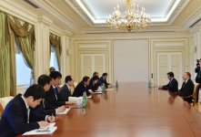 Azerbaijani president receives delegation led by Japanese Deputy PM