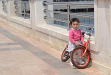 Youth pushing pedals on Baku Boulevard on eve of European Games