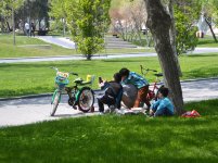 Youth pushing pedals on Baku Boulevard on eve of European Games