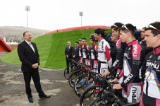 Azerbaijani president and his spouse attend opening of Bike Park (PHOTO)