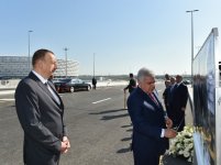 Ilham Aliyev attends opening of road and transport infrastructure built around Baku Olympic Stadium (PHOTO)