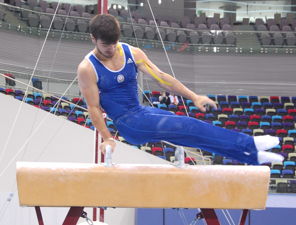 Testing exercises of gymnasts held in Baku in anticipation of European Games (PHOTO)