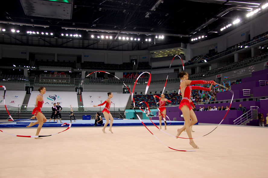 Testing exercises of gymnasts held in Baku in anticipation of European Games (PHOTO)