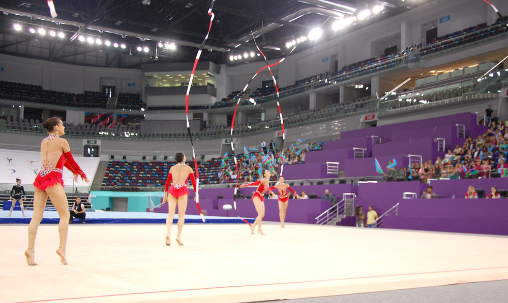 Testing exercises of gymnasts held in Baku in anticipation of European Games (PHOTO)