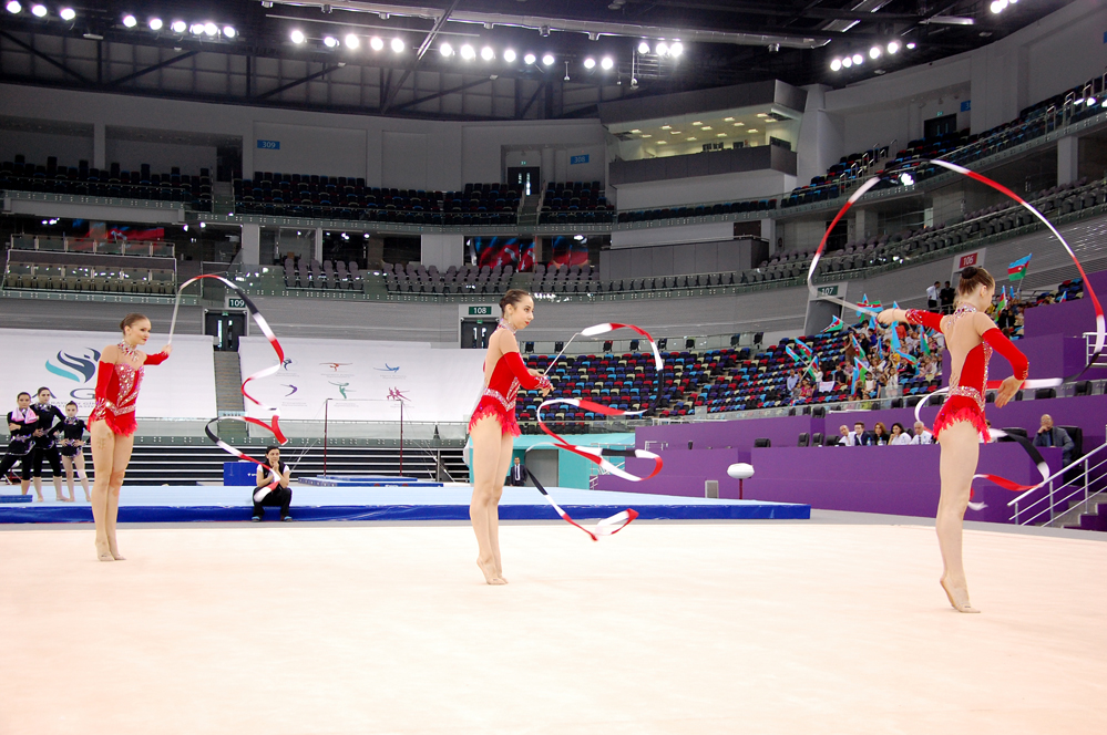Testing exercises of gymnasts held in Baku in anticipation of European Games (PHOTO)