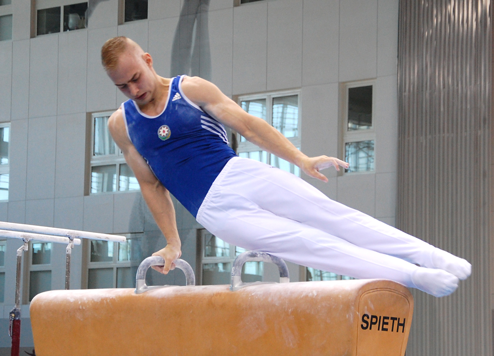 Testing exercises of gymnasts held in Baku in anticipation of European Games (PHOTO)