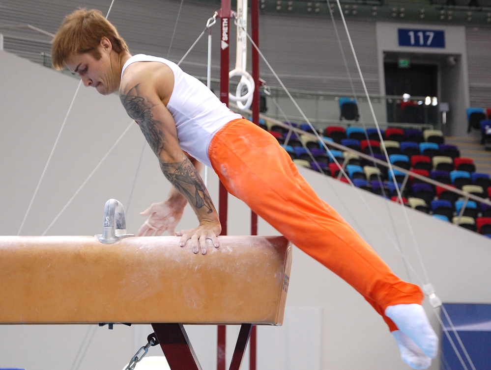 Testing exercises of gymnasts held in Baku in anticipation of European Games (PHOTO)