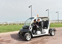 Azerbaijani president and his spouse attend opening of Boyukshor boulevard and park (PHOTO)