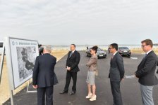 Azerbaijani president and his spouse attend opening of Boyukshor boulevard and park (PHOTO)