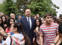 Azerbaijani president and his spouse attend opening of Baku White City boulevard