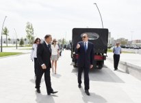 Azerbaijani president and his spouse attend opening of Baku White City boulevard