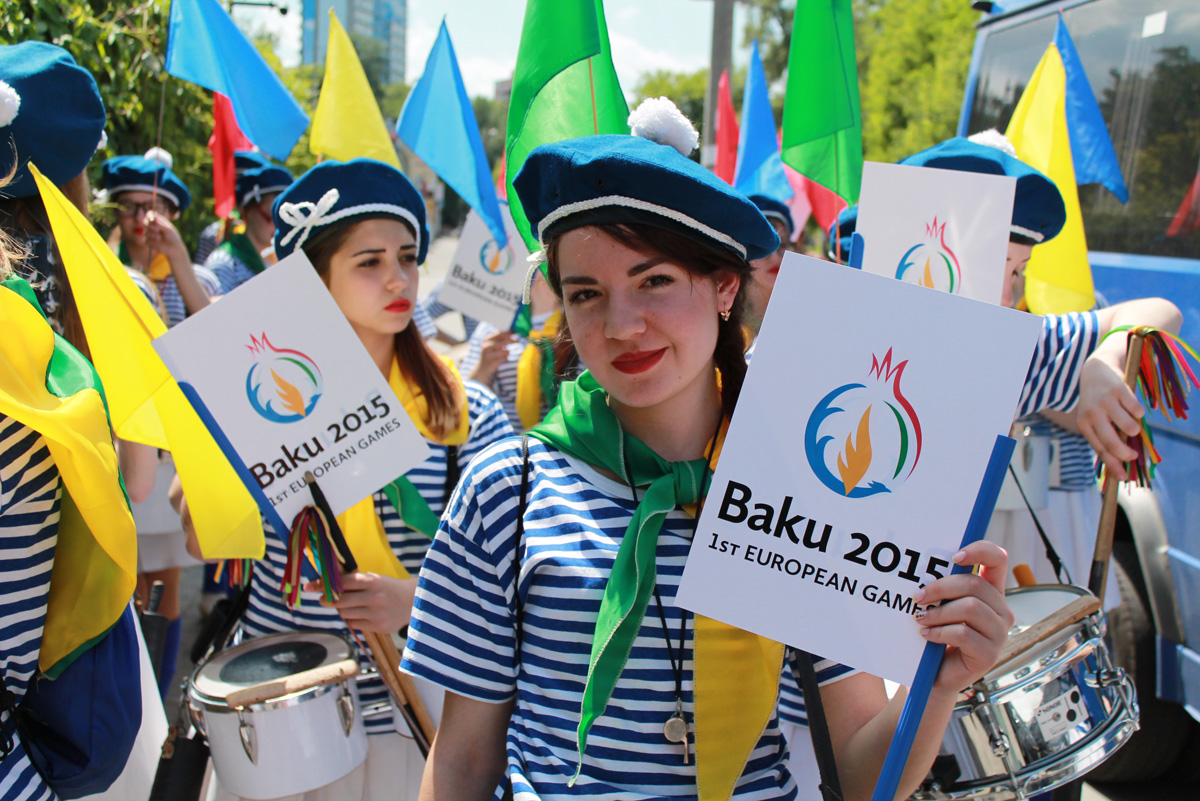 Kiev holds march dedicated to first European Games (PHOTO)