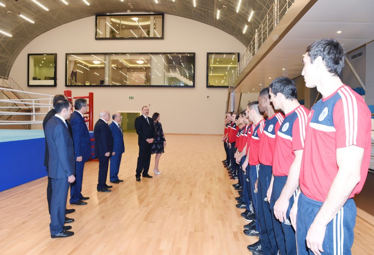 Ilham Aliyev, his spouse attend opening of administrative building of Azerbaijan Boxing Federation and  “Qafqaz Baku Sport Hotel”