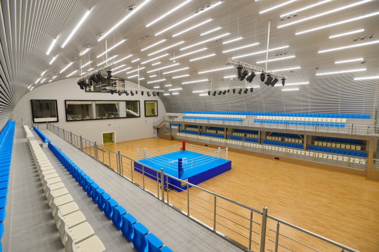 Ilham Aliyev, his spouse attend opening of administrative building of Azerbaijan Boxing Federation and  “Qafqaz Baku Sport Hotel”