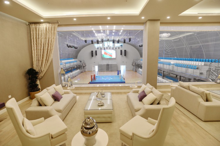 Ilham Aliyev, his spouse attend opening of administrative building of Azerbaijan Boxing Federation and  “Qafqaz Baku Sport Hotel”