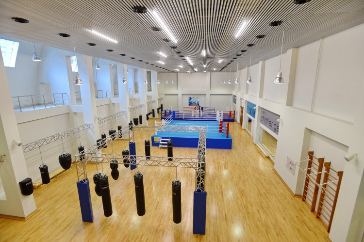 Ilham Aliyev, his spouse attend opening of administrative building of Azerbaijan Boxing Federation and  “Qafqaz Baku Sport Hotel”