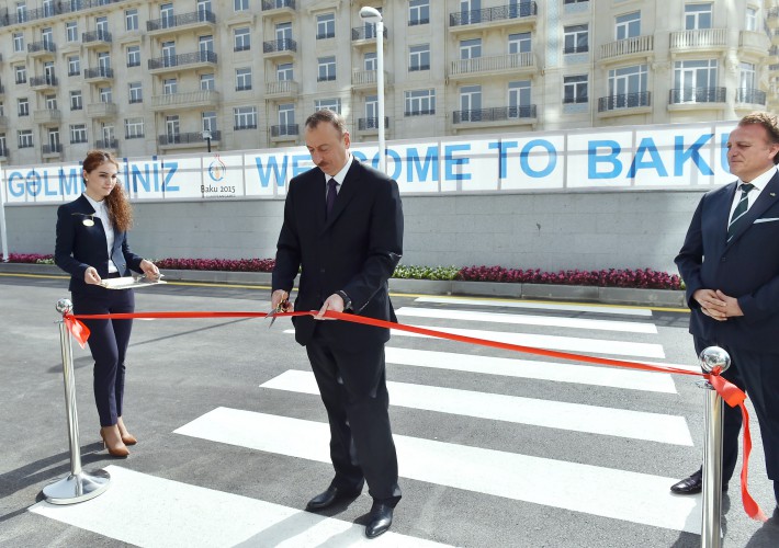 Ilham Aliyev, his spouse attend opening of administrative building of Azerbaijan Boxing Federation and  “Qafqaz Baku Sport Hotel”