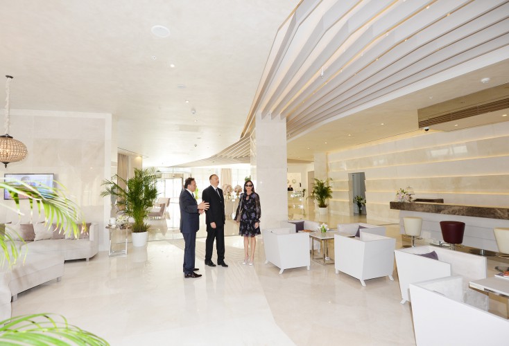 Ilham Aliyev, his spouse attend opening of administrative building of Azerbaijan Boxing Federation and  “Qafqaz Baku Sport Hotel”