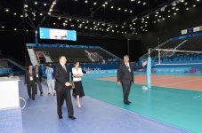 Ilham Aliyev, his spouse review Baku Crystal Hall that will host several competitions during First European Games (PHOTO)
