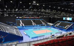 Ilham Aliyev, his spouse review Baku Crystal Hall that will host several competitions during First European Games (PHOTO)