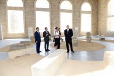 President Ilham Aliyev, his spouse review Stone Annals Museum in National Flag Square (PHOTO)