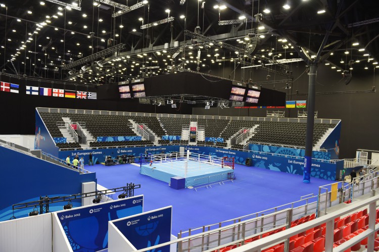 Ilham Aliyev, his spouse review Baku Crystal Hall that will host several competitions during First European Games (PHOTO)