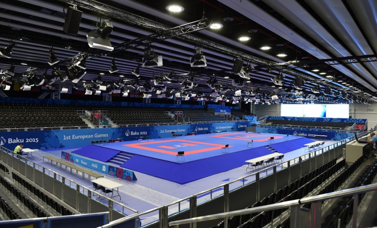 Ilham Aliyev, his spouse review Baku Crystal Hall that will host several competitions during First European Games (PHOTO)