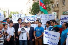 Rally held in front of British embassy in Azerbaijan