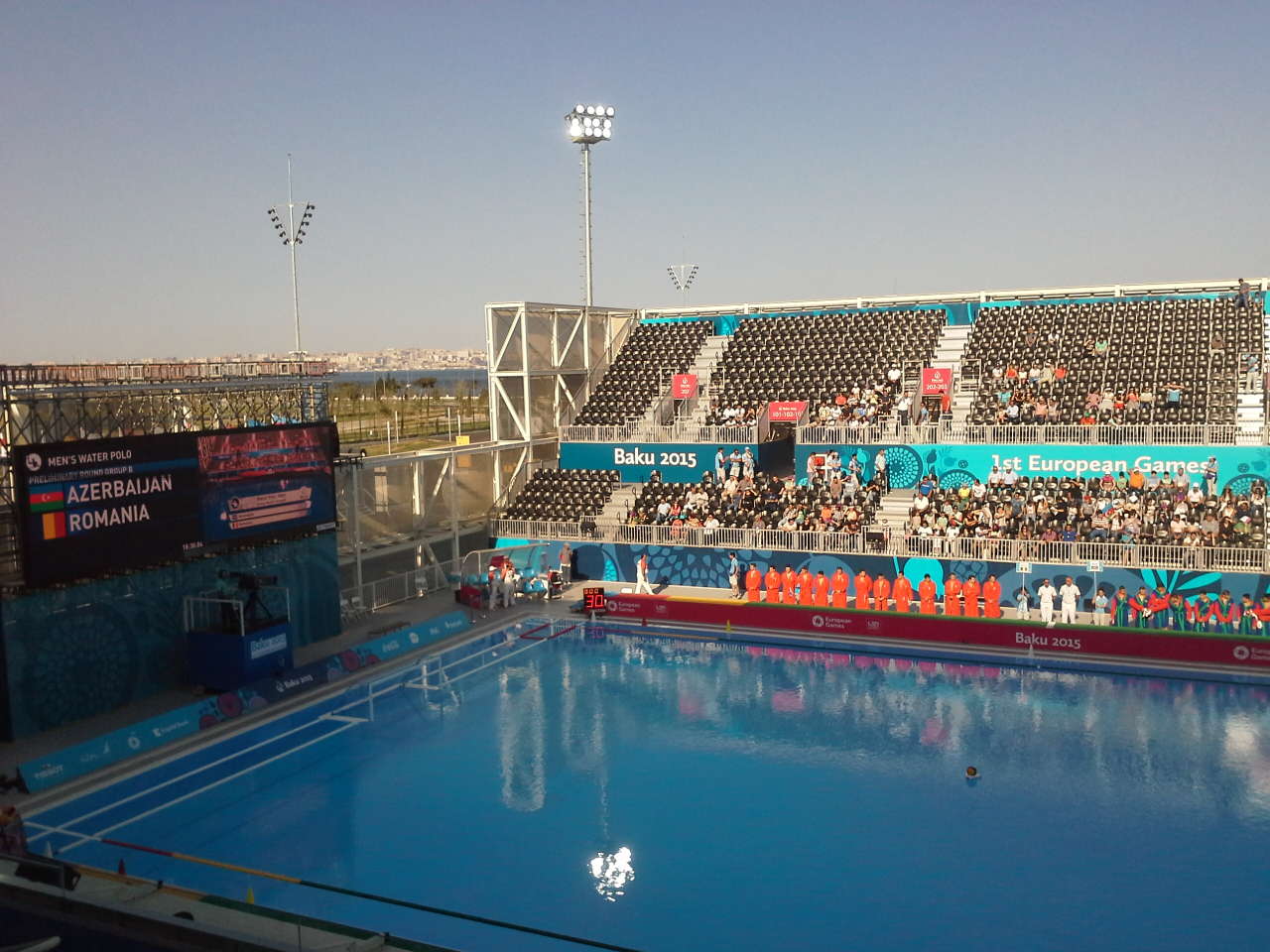 Water polo match kicks off between Azerbaijani and Romanian teams (PHOTO)