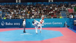 Baku 2015: Azerbaijani taekwondo fighter in quarterfinals